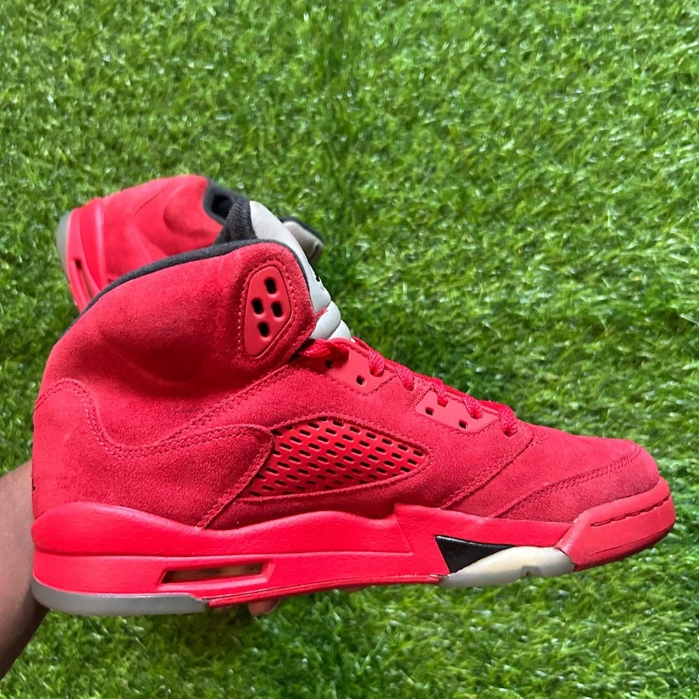 Air Jordan 5 Red Suede Size 7Y • No Box